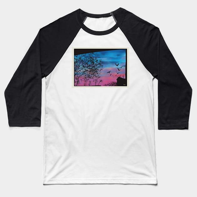 The view from the window, artwork by Annalisa Amato Baseball T-Shirt by annalisaamato